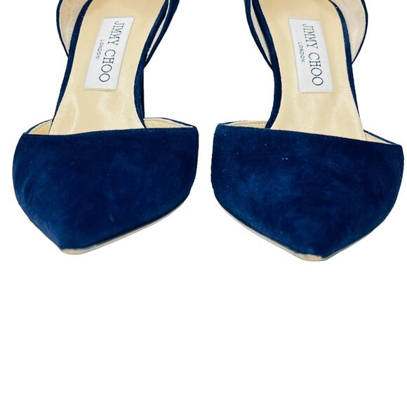 JIMMY CHOO Pointy Toe D'Orsay Addison Suede Stiletto Pumps - Picture 15 of 17